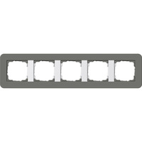 Gira Abdeckrahmen 5fach, Abdeckung grau, Retail