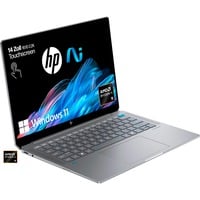 HP OmniBook Ultra 14-fd0097ng, Notebook silber, AMD Ryzen AI 9 HX 375, AMD Radeon 890M, 32 GB LPDDR5X, 1 TB (1 TB SSD), Windows 11 Home 64-Bit
