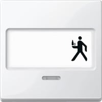 Merten Wippe Kontrast Fenster mit Schriftfeld weiß, Retail