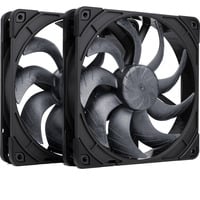 Noctua NF-A14x25 G2 PWM Sx2-PP chromax.black, Gehäuselüfter PWM-Anschluss, 2 Lüfter, 140 mm