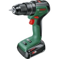 Bosch Akku-Schlagbohrschrauber UniversalImpact 18V-60 grün/schwarz, Li-Ionen Akku 2,0Ah, Koffer, POWER FOR ALL ALLIANCE