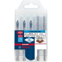 Bosch Professional EXPERT HEX-9 HardCeramic Bohrer Mixed-Set, Ø 6mm, Bohrer-Satz 5-teilig, inkl. 2 CYL-3-Betonbohrer