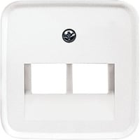 Busch-Jaeger Zentralscheibe als Abdeckung für Universal-Anschluss-Einheiten-Anschlussdosen, Typ 1803-02-214 weiß (glänzend), Retail