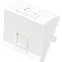 Digitus Frontplatte 1-Port, 45x45mm, abgewinkelt, Abdeckung weiß, für Rahmen DN-93802-5-SH und Keystone-Module