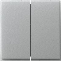 Gira Wippe zwei fach gerade, Abdeckung aluminium, Retail