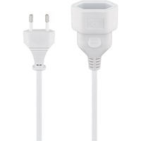 Verlängerungskabel Eurostecker > Eurobuchse weiß, 2 Meter