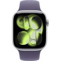 Apple Watch Series 11, Smartwatch silber, Aluminium, 42 mm, Sportarmband nebelviolett M/L, Cellular