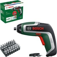Akkuschrauber IXO 7 Bit-Set 3,6Volt grün/schwarz, Li-Ionen Akku 2,0Ah, 32-teiliges Schrauberbit-Set