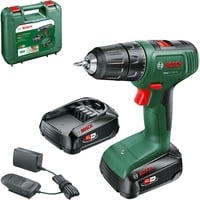 Bosch Heimwerken & Garten Akku-Bohrschrauber EasyDrill 18V-40 grün/schwarz, 2x Li-Ionen Akku 1,5Ah, Koffer, POWER FOR ALL ALLIANCE