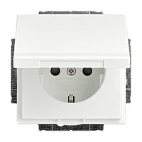 Busch-Jaeger Schutzkontakt Steckdosen Einsatz 20 EUKB-884 weiß, Retail