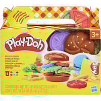 Hasbro Play-Doh Burger Spielset mit Knetwerkzeugen und Spielknete, Basteln 