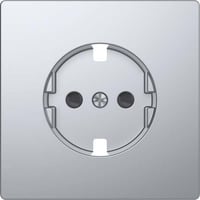 Merten Zentralplatte erhöhter Berührungsschutz edelstahl, Retail