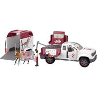 Schleich Horse Club Mobile Tierärztin mit Anhänger, Spielfahrzeug