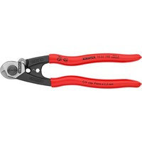 KNIPEX Drahtseilschere 95 61 190 , Schneid-Zange mit zwei Pressprofilen für Endhülsen