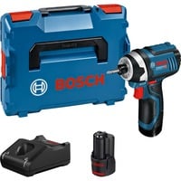 Bosch Professional Akku-Drehschlagschrauber GDR 12V-105 Professional blau/schwarz, 2x Li-Ionen Akku 2,0Ah, in L-BOXX