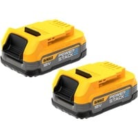 DEWALT Powerstack Akku DCBP034E2, 18Volt 1,7Ah, 2er-Set gelb/schwarz, 2 Stück