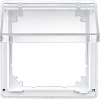 Merten Zwischenring AQUADESIGN mit Klappdeckel transparent, Abdeckung weiß, Retail