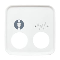 Busch-Jaeger Zentralscheibe als Abdeckung für Diagnostik-/Steckkontakt, Zentralplatte weiß, Retail