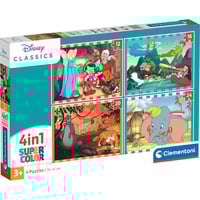 Clementoni Supercolor 4 in 1 - Disney Classics, Puzzle 4 Puzzle (12-24 Teile)