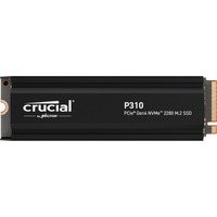 Crucial P310 2 TB mit Kühlkörper, SSD PCIe 4.0 x4, NVMe, M.2 2280