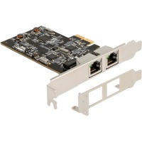 DeLOCK PCI Express x2 Karte auf 2 x RJ45 2,5 Gigabit, LAN-Adapter