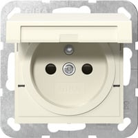 Gira Steckdose mit Erdungsstift Klappdeckel und erhöhtem Berührungsschutz weiß, Retail