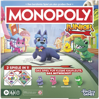 Hasbro Monopoly Junior Square 2 In 1, Gesellschaftsspiel 