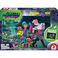 Schmidt Spiele Monster Loving Maniacs: Nacht über Gruselbruch, Puzzle 100 Teile, Glow in the Dark