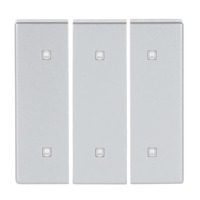 0 Wippe dreifach Elektroniktaster aluminium, Retail