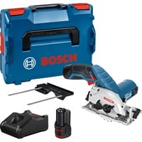 Bosch Professional Akku-Handkreissäge GKS 12V-26 Professional, 12Volt blau/schwarz, 2x Li-Ionen Akku 3,0Ah, in L-BOXX