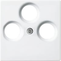 Busch-Jaeger Abdeckung Antennendose mit drei Anschlüssen Radio, Fernsehen, Satellit, Unterputz, glänzend weiß (glänzend), Retail