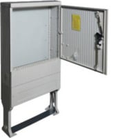 Hager Verteilersäule Baureihe 177 mit Montageplatte, Gehäuse grau, Retail