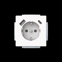 4011395329375 - Schutzkontaktsteckdose mit USB Typ A und USB Typ C