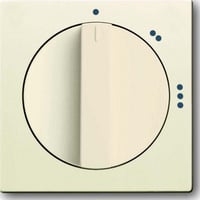 Busch-Jaeger Zentralscheibe für Dreistufen-Drehschalter mit Drehknopf, Abdeckung weiß, Retail