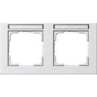 4010337084082 - Abdeckrahmen mit 2 Einheiten waagerecht matt bruchsicher Abdeckung