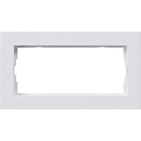 Gira Abdeckrahmen zweifach Rahmen ohne Montagerahmen, Abdeckung weiß, Retail