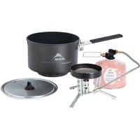 MSR WindBurner Group Stove System 2,5L, Gaskocher grau, für 2-4 Personen, 3-teiliges Kochset, Modell 2021