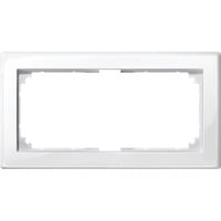 Merten Rahmen zweifach ohne Mittelsteg glänzend aus Thermoplast, Typ 478819 weiß (glänzend), Retail