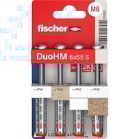 fischer Hohlraumdübel DuoHM 6x55 S PZ  4 Stück, mit Panhead-Schraube