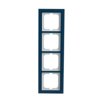 0 Abdeckrahmen 4-fach, Abdeckung blau, Retail