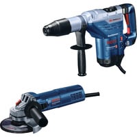 Bosch Professional Profi-Set Bohrhammer GBH 5-40 DCE + Winkelschleifer GWS 880, Werkzeug-Set blau/schwarz, 1.150 Watt, 880 Watt