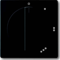 Busch-Jaeger Busch-J. Zentralscheibe sw mt f.3Stufen-Drehs 2542 DR/01-885, Abdeckung schwarz, Retail