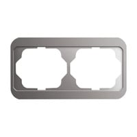 4011395168400 - Busch-Jaeger Rahmen 2f pt mt horiz alpha Metall Alu fUP-Installation 1722-20 - platin