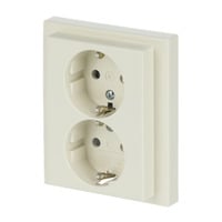 Busch-Jaeger Schutzkontakt Doppelsteckdose 202 EUJB-82 weiß, Retail