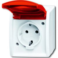 4011395094709 - 2CKA002083A0839 Schutzkontakt-Steckdose IP44 Rubin-Rot Rot