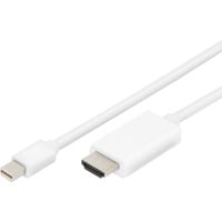 Digitus Adapterkabel mini DisplayPort > HDMI 4K weiß, 2 Meter