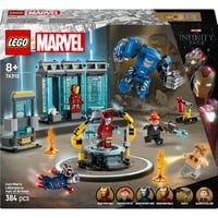 LEGO 76315 Marvel Super Heroes Iron Mans Labor: Halle der Rüstungen, Konstruktionsspielzeug