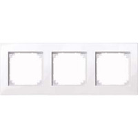 Merten M-PLAN Rahmen 3-fach, Thermoplast brillant, antibakteriell, glänzend, IP20, 85,8x225,8x10,1 mm weiß (glänzend), Retail