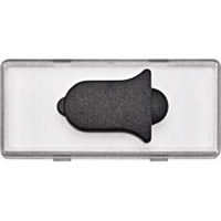 Merten Schriftfeld mit tastbarem Kontrast-Symbol Klingel glasklar, Rahmen transparent, Retail