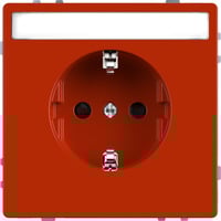 Merten Schutzkontakt-Steckdose mit Schriftfeld orange, Retail